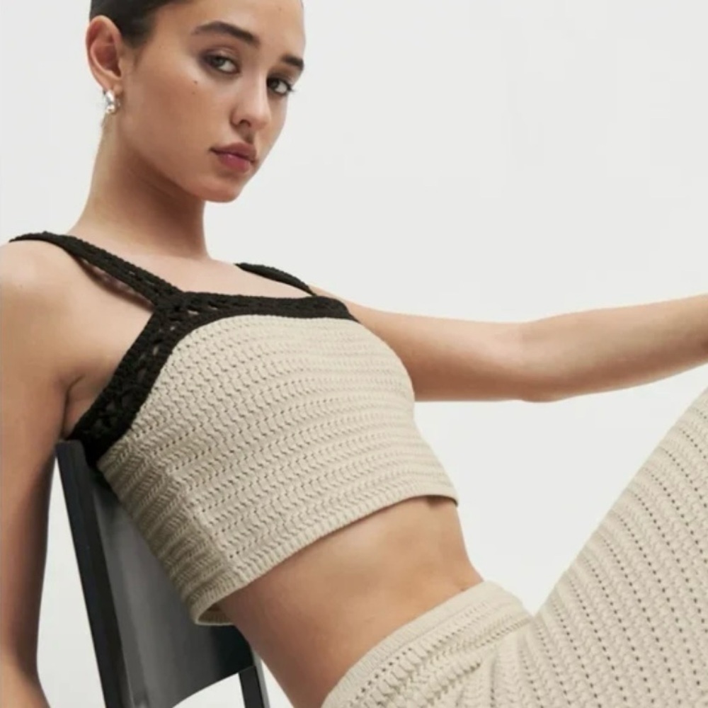 House of Harlow 1960 Crochet Knit Skirt & Top Set | Boho Beachy - Picture 12 of 12